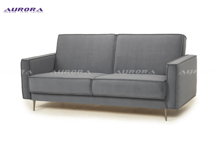 Диван &quot;Дискавери 3&quot; Catania Silver "Дискавери" - трехместный диван в стиле LOFT, стиль подчеркивается прямыми линиями и декоративным кантом, идущим по краю сидений, список и подушек.